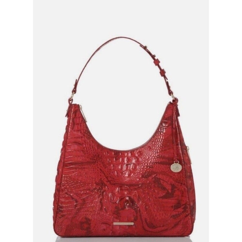 NWOT Rare Brahmin Tabitha Chili Red Leather Shoulder Bag